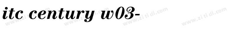 itc century w03字体转换